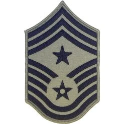 Flash Sale 😀 Exchange Select Air Force Command Chief Master Sergeant (CCM) Chevron With Star Sew-On, Small (ABU) 🧨