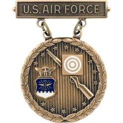 Promo ❤️ Ira Green, Inc Air Force Bronze Excellence Competition Rifleman With Wreath Large Badge ❤️
