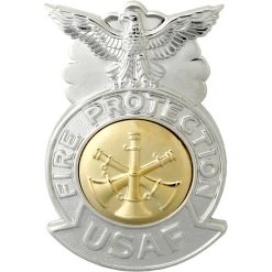 Best Sale 🥰 Ira Green, Inc Air Force Badge, Assistant Fire Chief, Mirror Finish, Pin-On, Regular Size 🤩