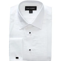 Discount ✨ Other Brands Commercial Men's White Formal Tuxedo Pleated 😍 Dress 👏 Shirt ⌛