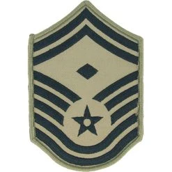 Hot Sale 👍 Other Brands Air Force Rank SMSgt 1st Sgt E-8 Subdued Large With Diamond (ABU) 🌟